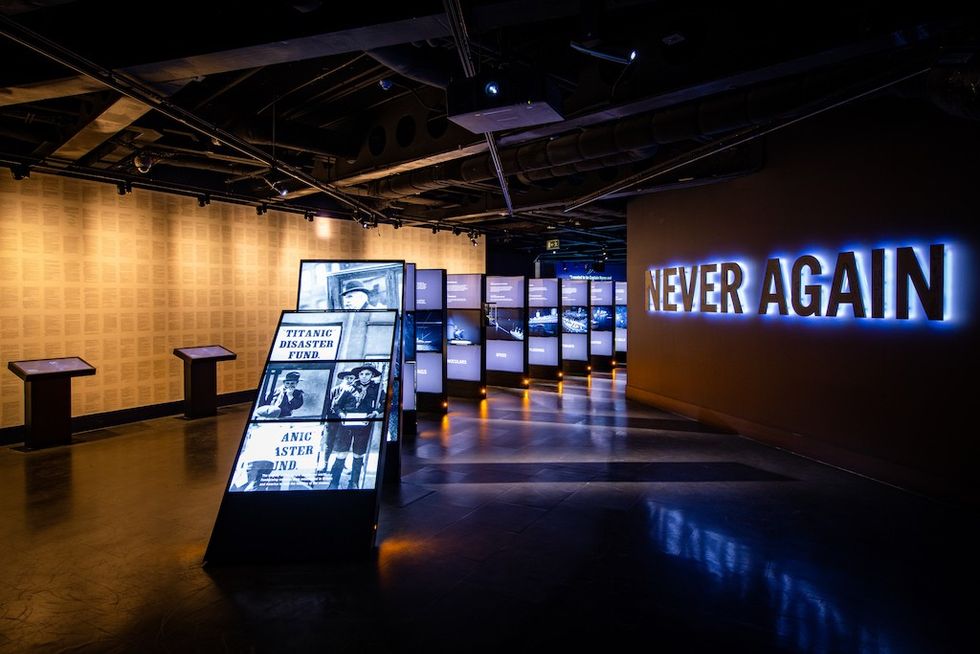 Never Again gallery Titanic Belfast