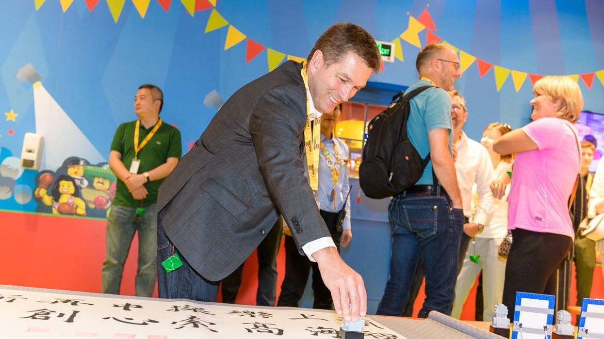 nick varney merlin entertainments ceo at lego discovery cetre in shanghai