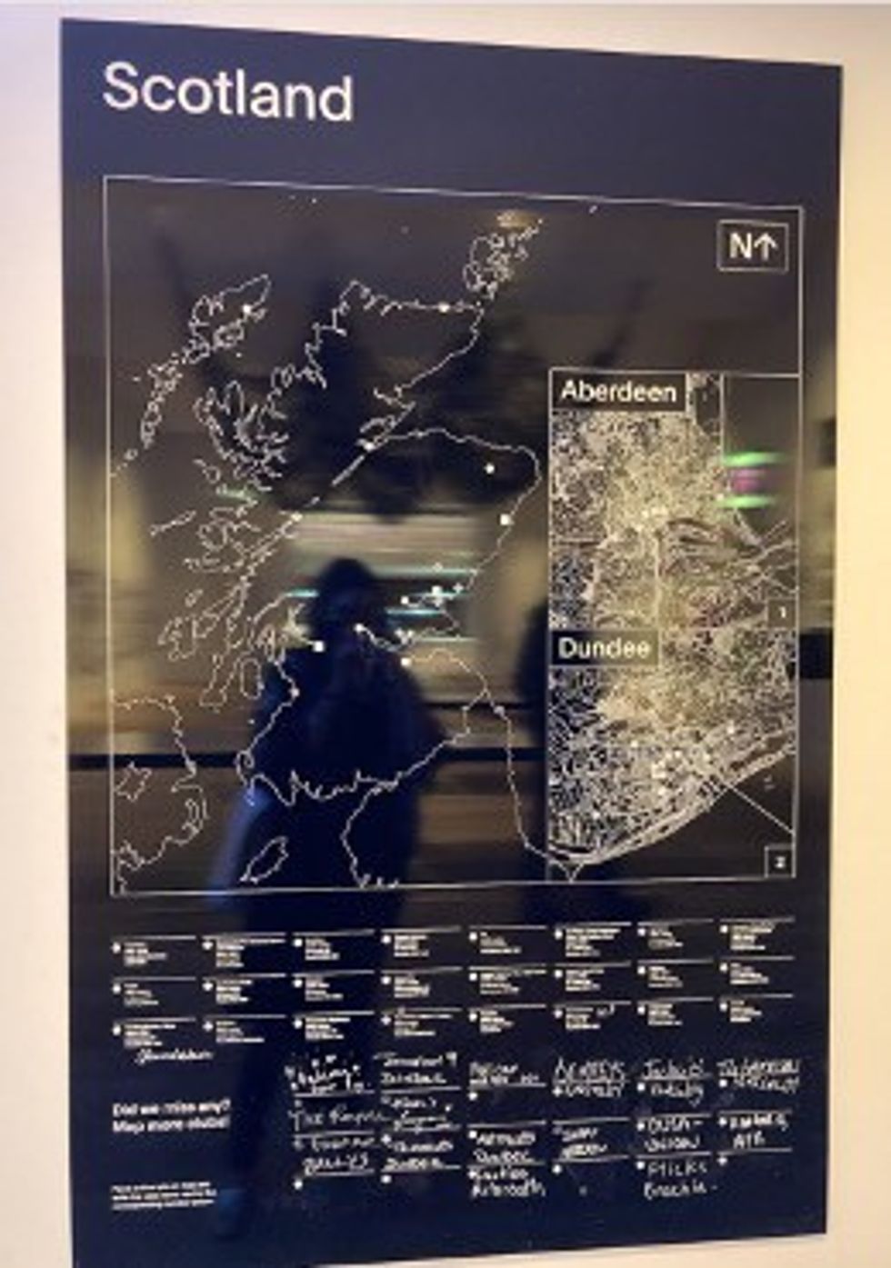 Nightclub map of scotland V&A dundee Night Fever
