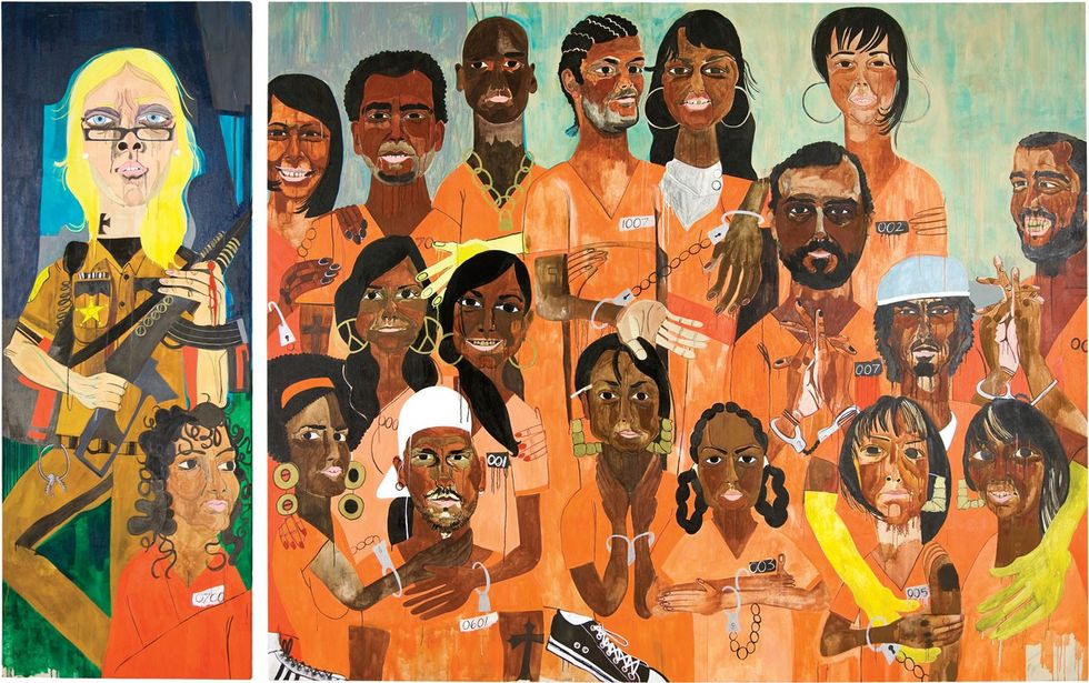 Nina Chanel AbneyClass of 2007, 2007Acrylic on canvasDiptych,