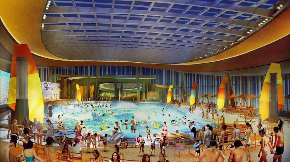 Ocean Park Water World Indoor Wave Pool Night