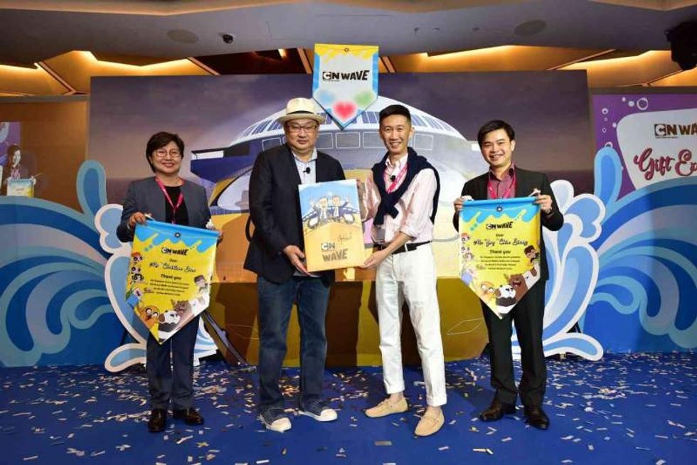 oceanic group celebrate launch of cartoon network wave cruise ship
