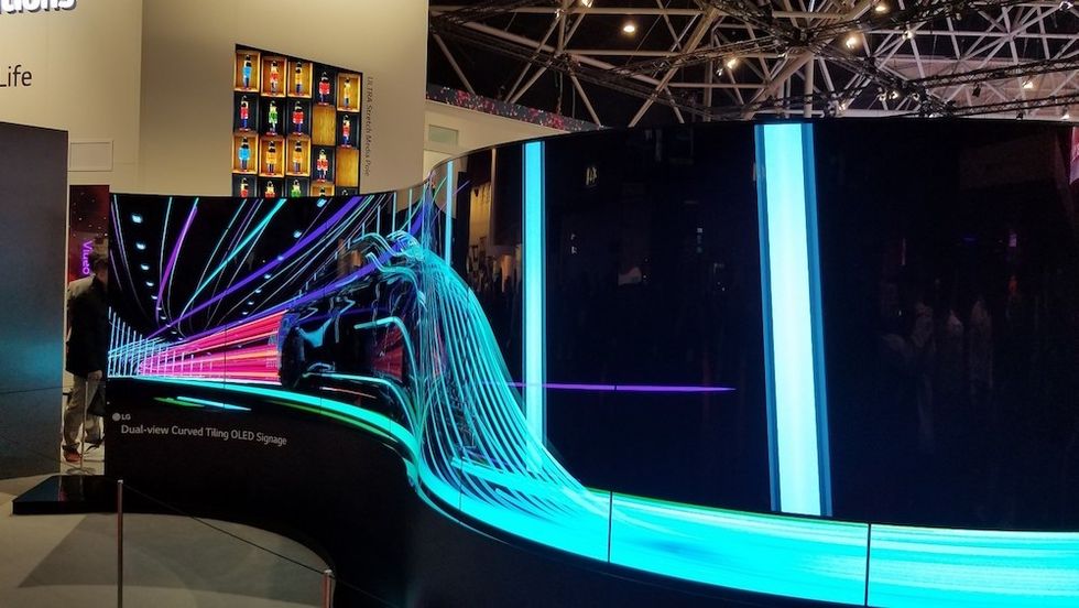 oled screen at ise 2017