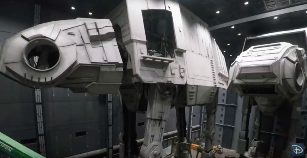 Opening day Star Wars Galaxys Edge walkers.