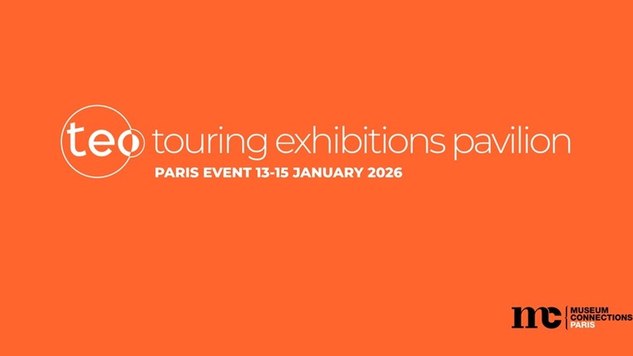 Orange banner: "touring exhibitions pavilion, Paris Event 13-15 January 2026."
