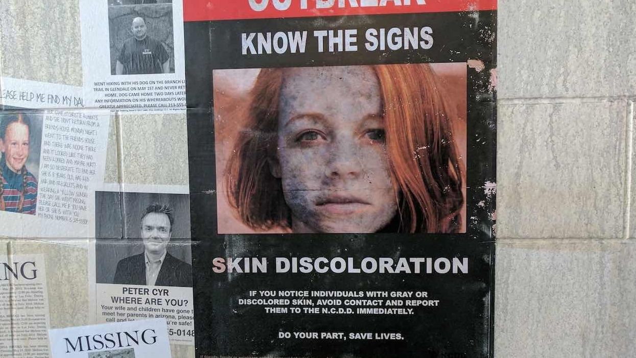 outbreak poster at fear the walking dead survival fremont street experience