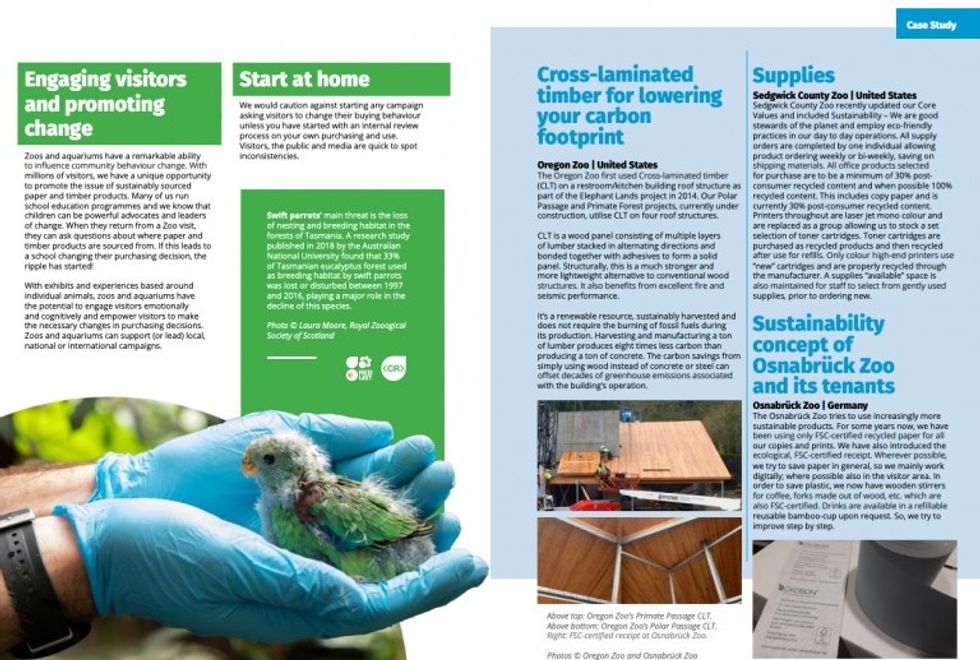 Page from WAZA Short Guide: How to Choose Responsibly Sourced Forest Products at Your Zoo or Aquarium