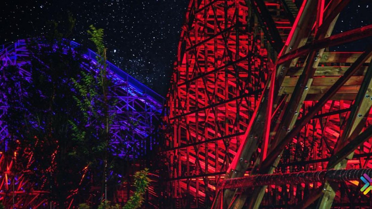 Painting with light wooden coaster