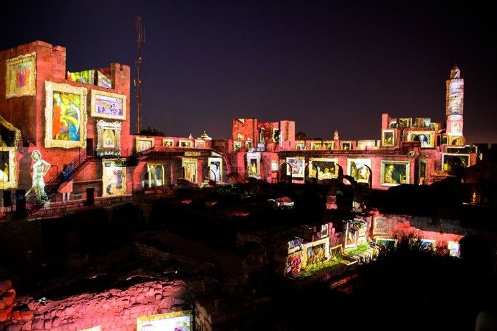 paintings projected onto tower of david citadel jerusalem