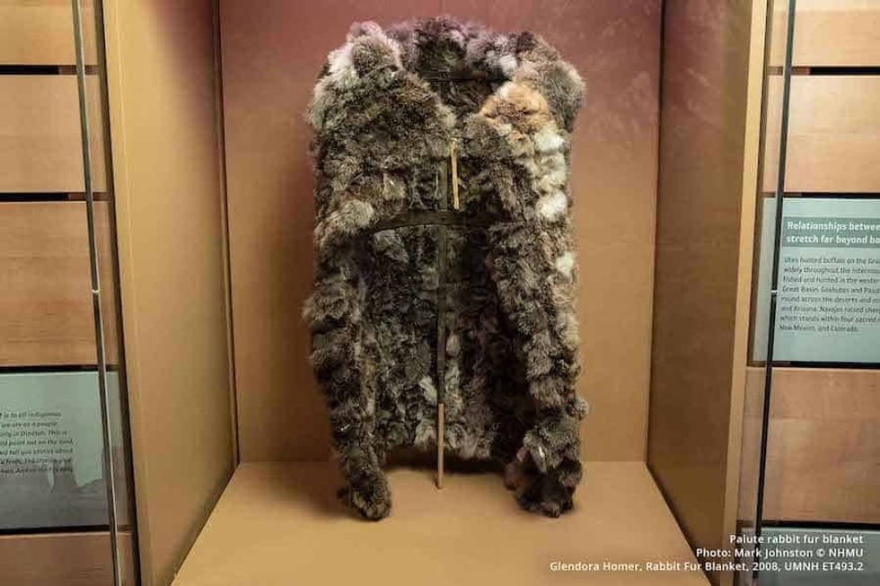 Paiute rabbit fur blanket NHMU