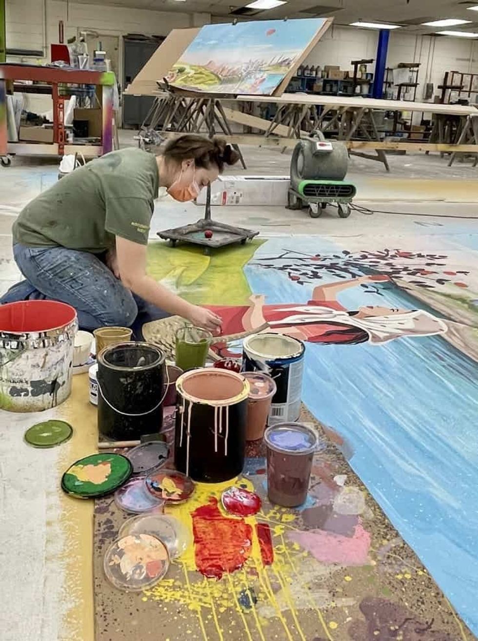 Pam Fryer Mural artist Adirondack