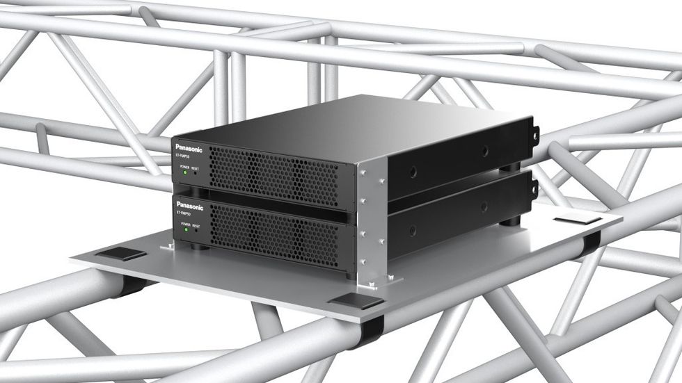 Panasonic Connect new products at ISE 2024 media processor truss installation