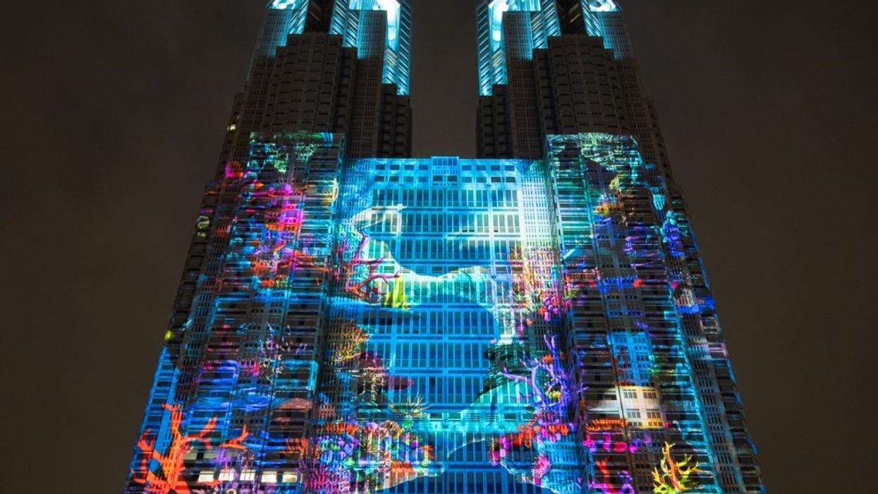 Panasonic Connect record-breaking projection mapping building