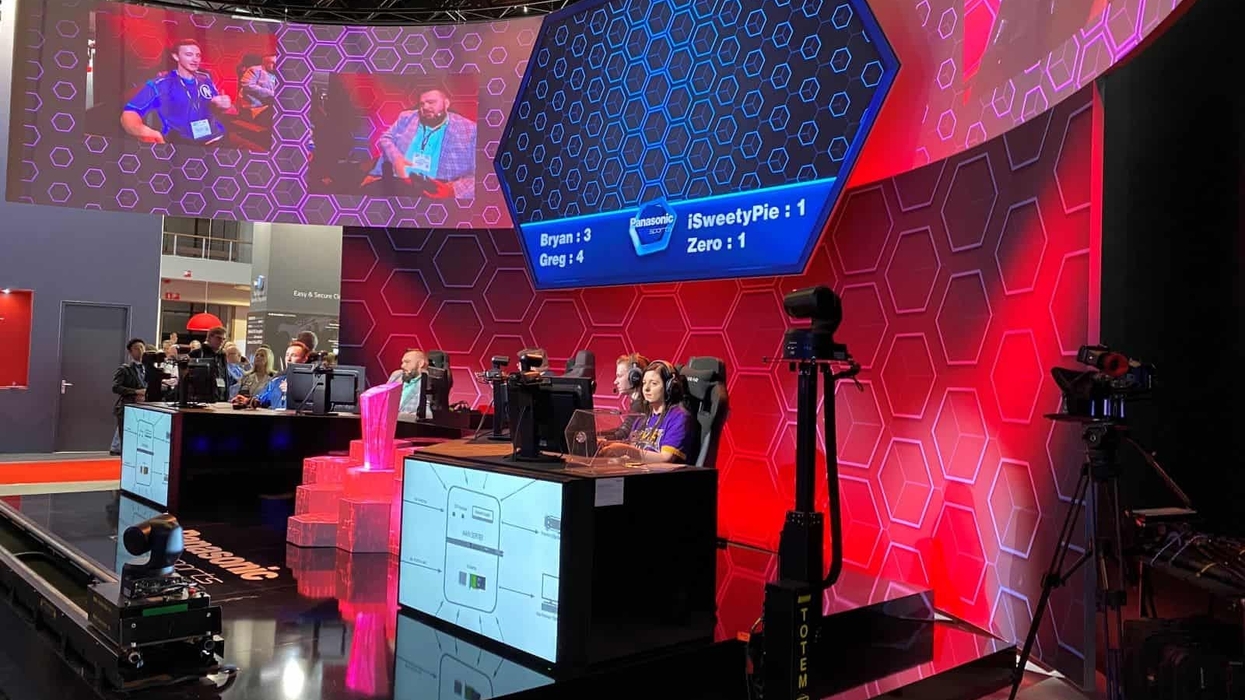 Panasonic esports booth at ISE
