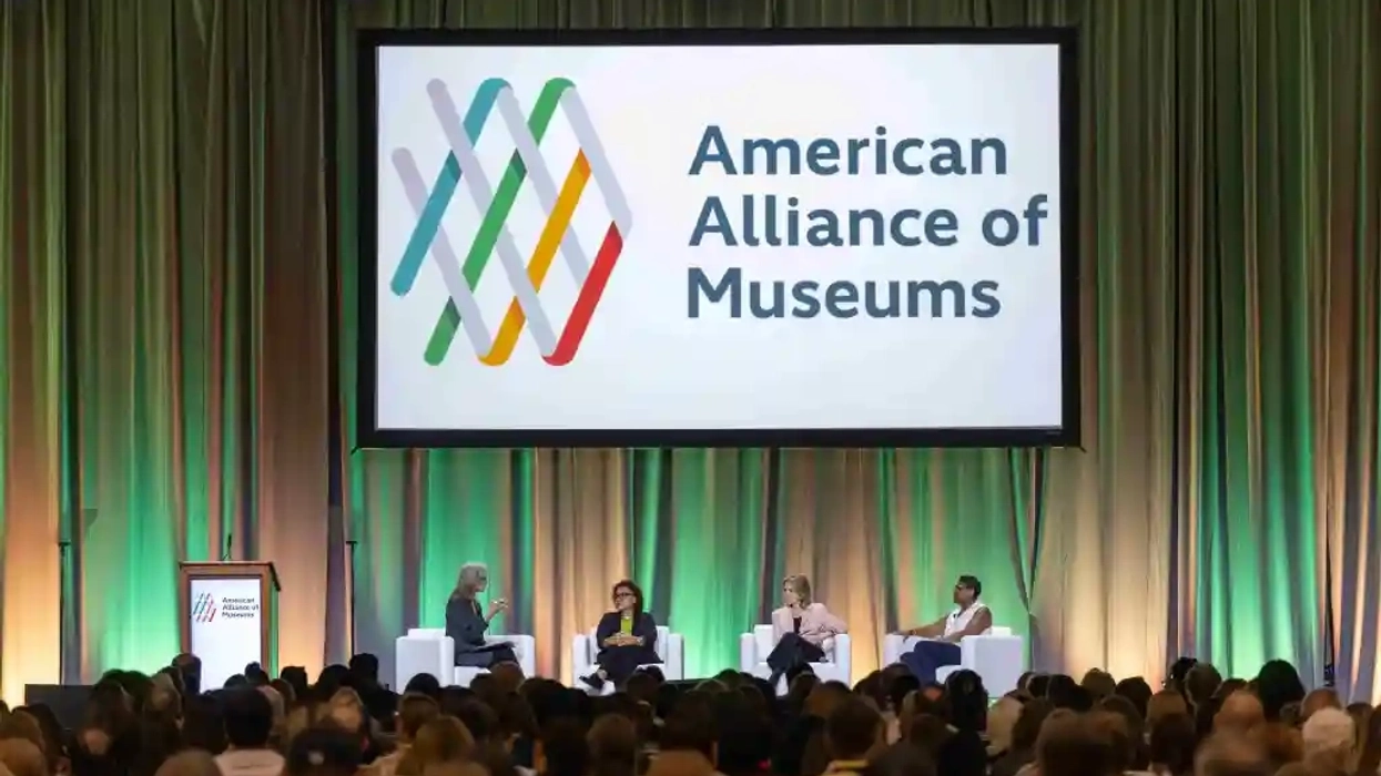 Panel discussion at the American Alliance of Museums conference with a large audience.