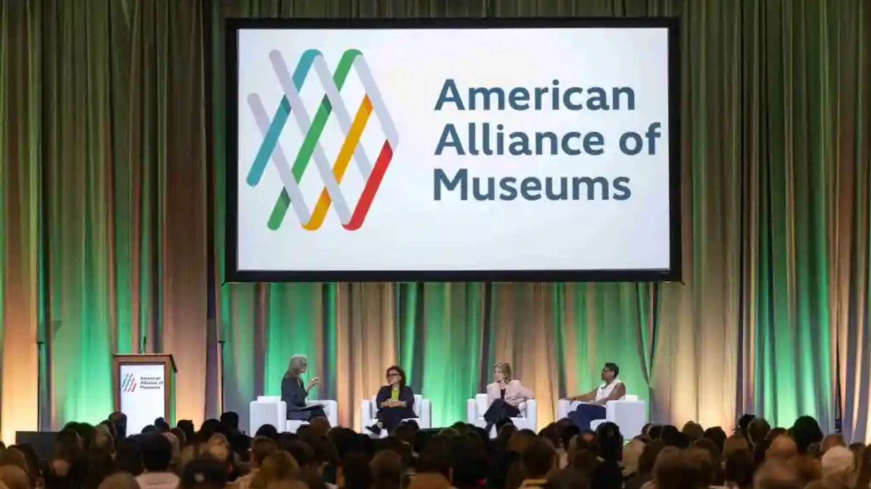 Panel discussion at the American Alliance of Museums conference with a large audience.