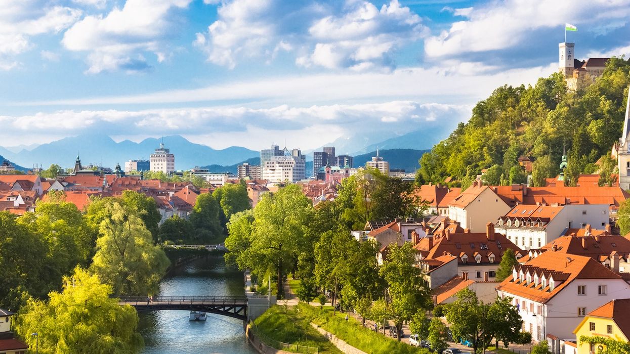 Panorama of Ljubljana, Slovenia, Europe.