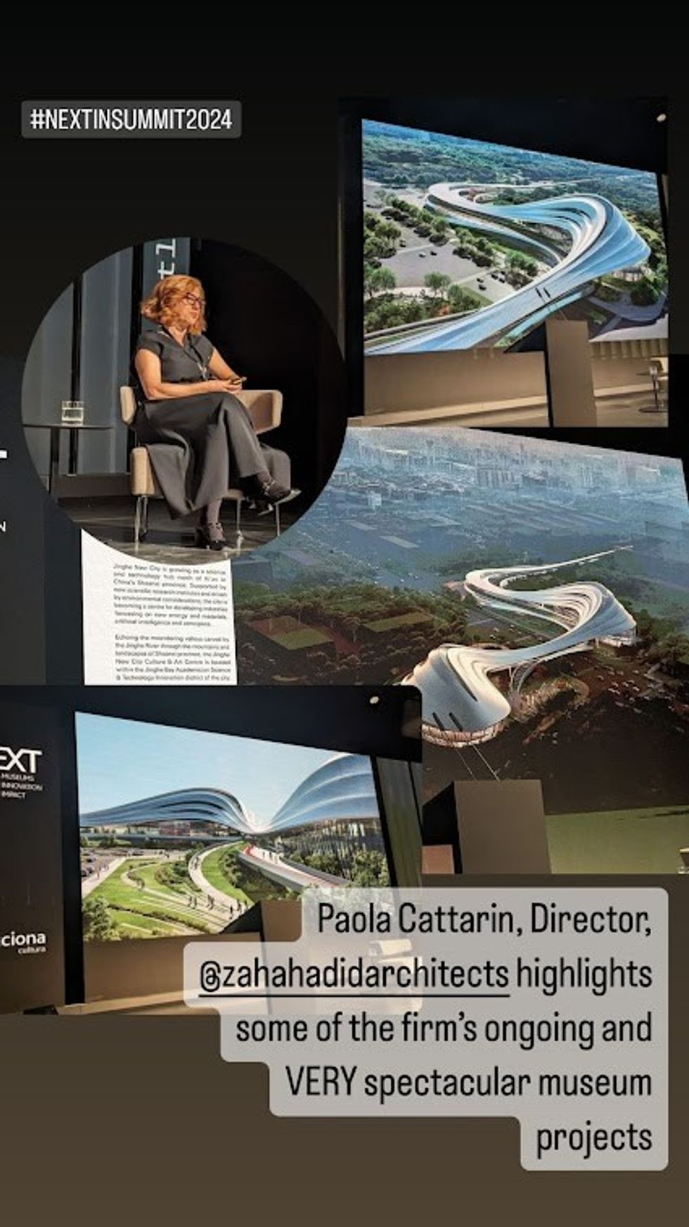 paola cattarin zaha hadid at next in summit