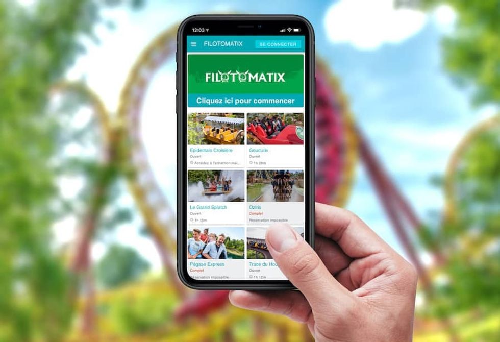 Parc Asterix Filotomatix - accesso Virtual Queuing Mobile planning guide 2021