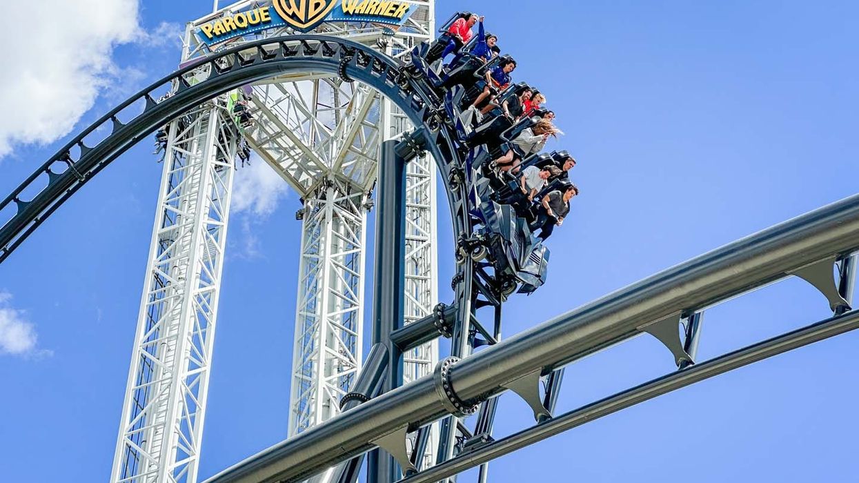 parque warner madrid batman coaster