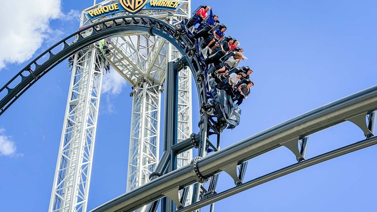 parque warner madrid batman coaster