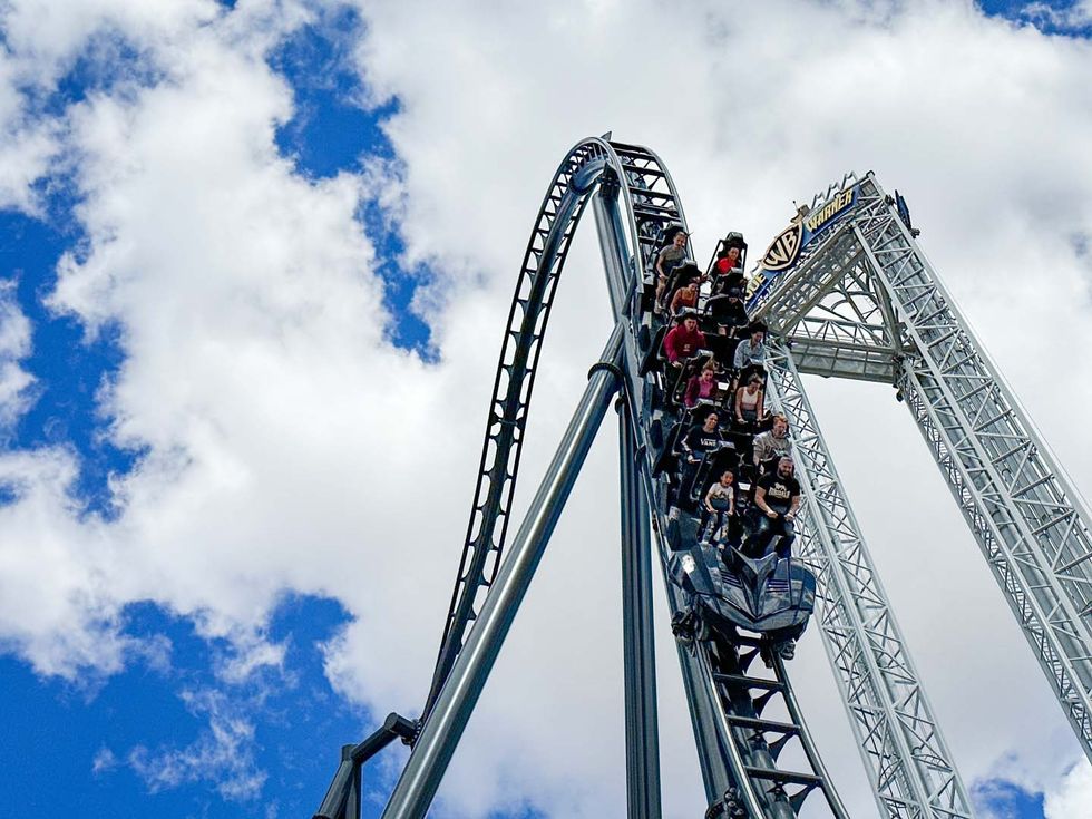 parque warner madrid batman coaster