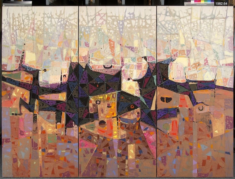 Paul Maxwell, Landsat View, 1973. Acrylic on canvas. Collection of the McNay Art Museum, Gift of Mr. and Mrs. Jerry Stevenson, 1982.64.