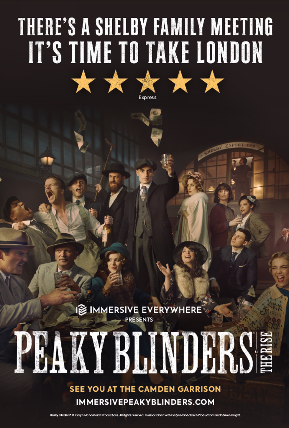 Peaky Blinders The Rise - experience poster
