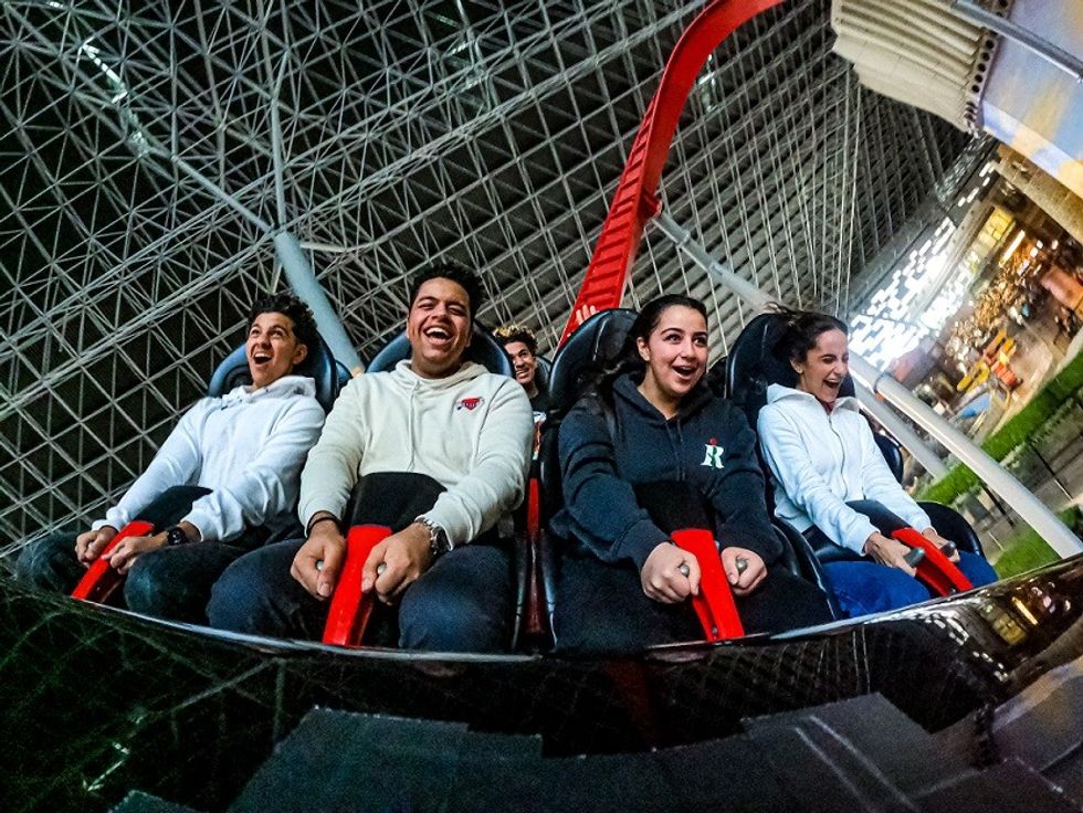 people on the Mission Ferrari World Ride