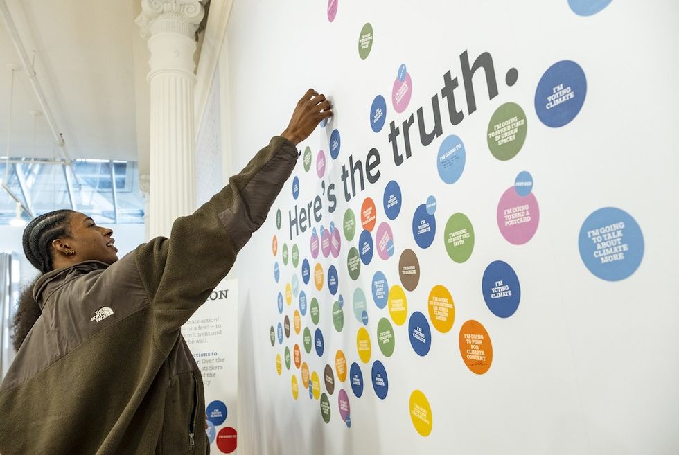 People support action at Climate Museum PopUp