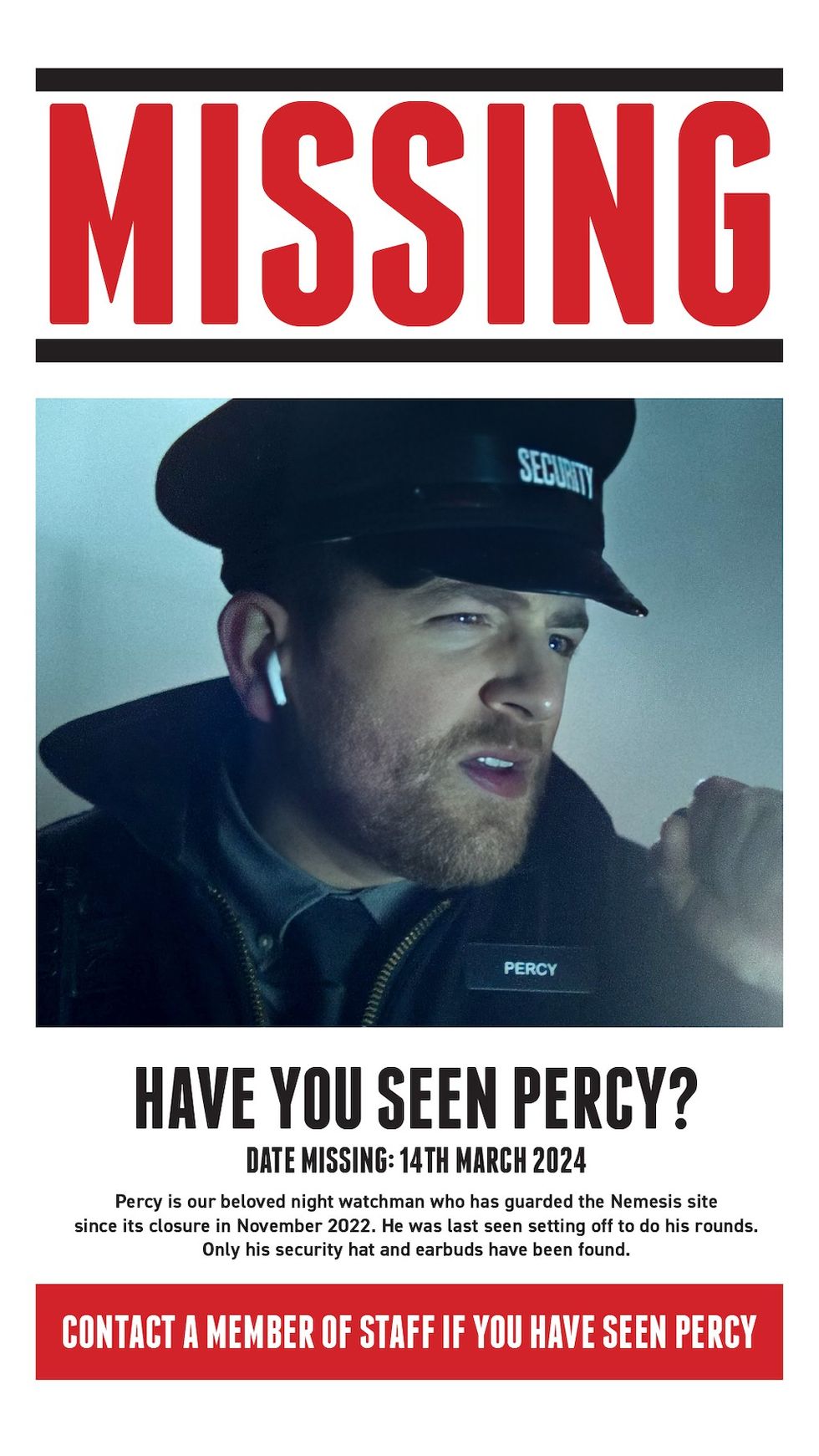 Percy Missing Poster for Nemesis Reborn