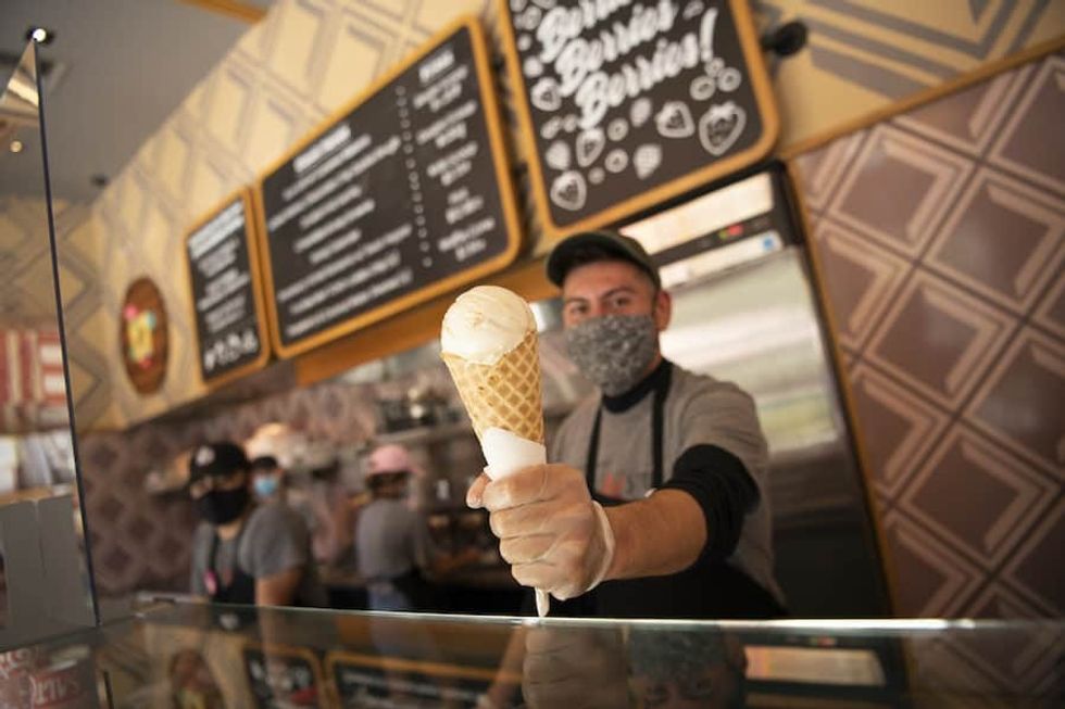 Phased Reopening of the Downtown Disney District ice cream california lockdown theme parks