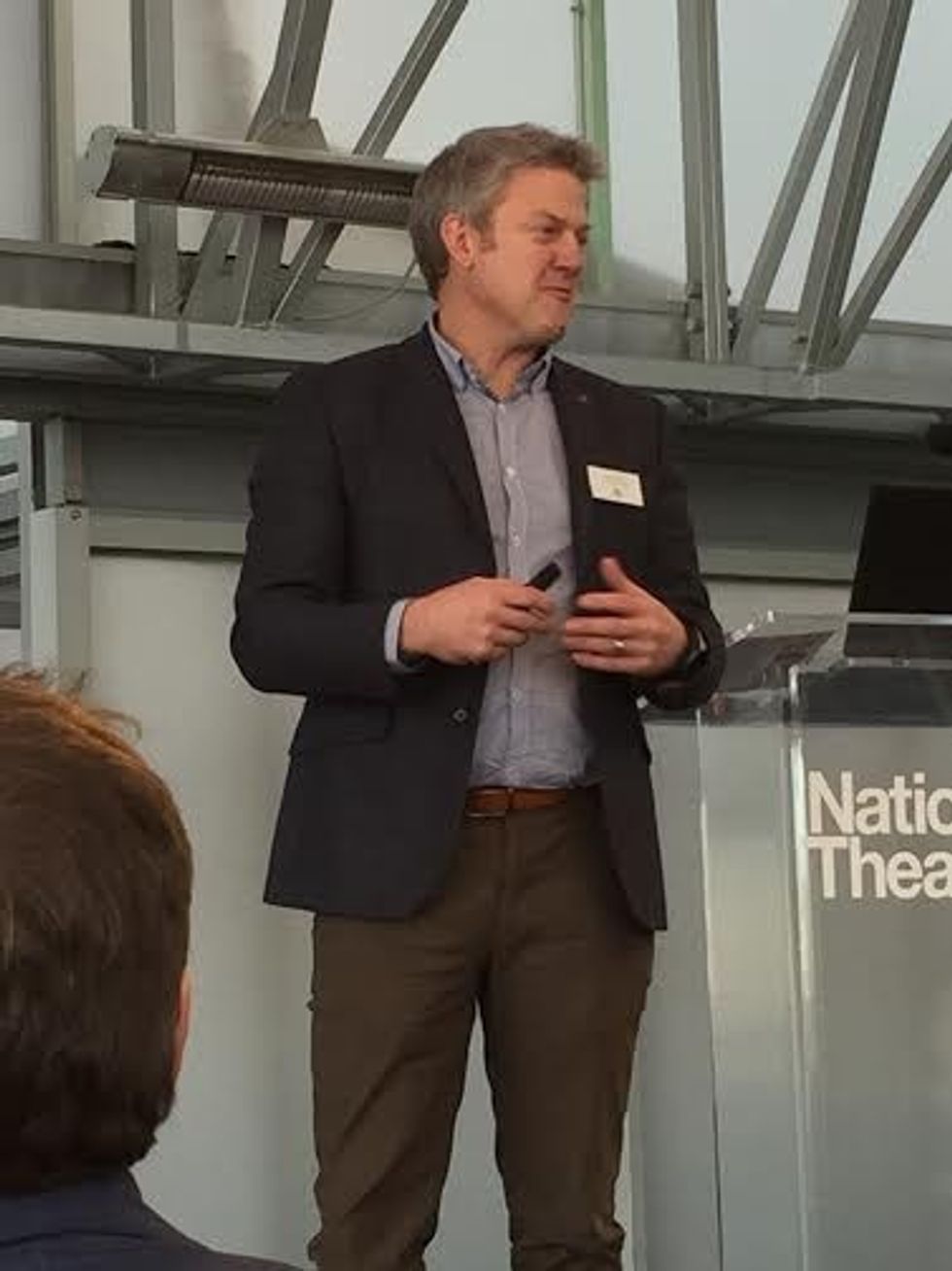 Phil Nelson Managing Director of Surf Snowdonia talking at ThinkTank16 by Green4Solutions