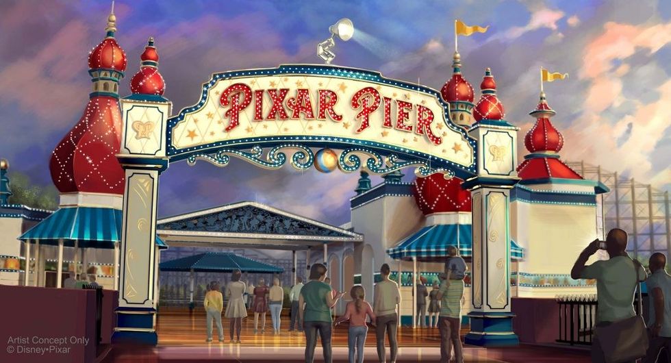 Pixar Pier at Disney California Adventure. Disney theme park attractions