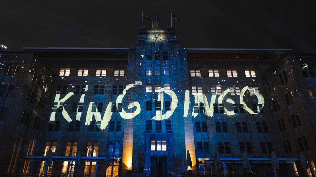 Pladia King Dingo by Vincent Namatjira at Vivid Sydney 2025
