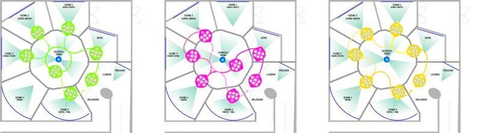 plan view of erratic dark ride by alterface
