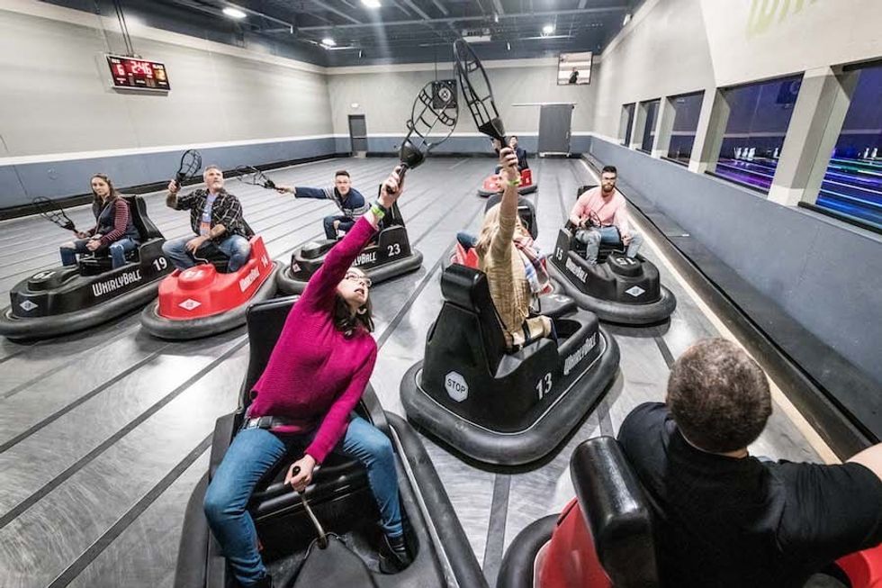 Players enjoying WhirlyBall
