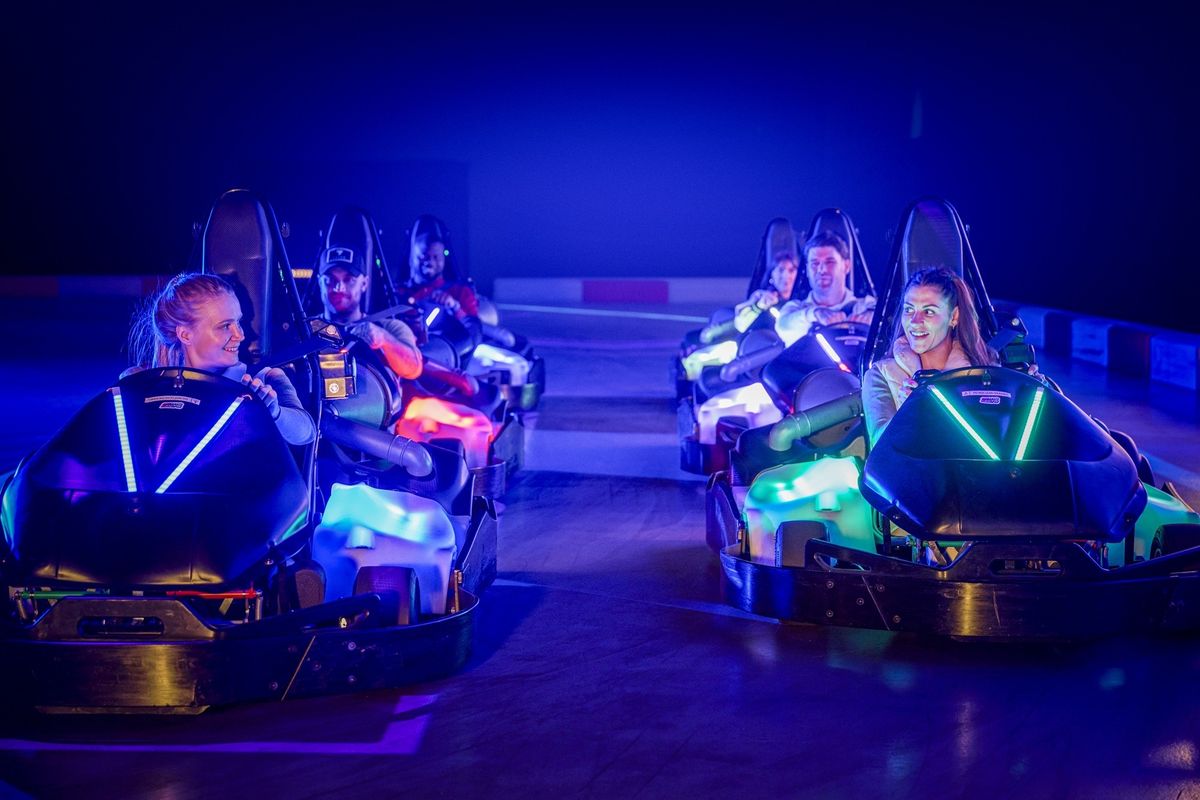 Players in a Chaos Karts venue