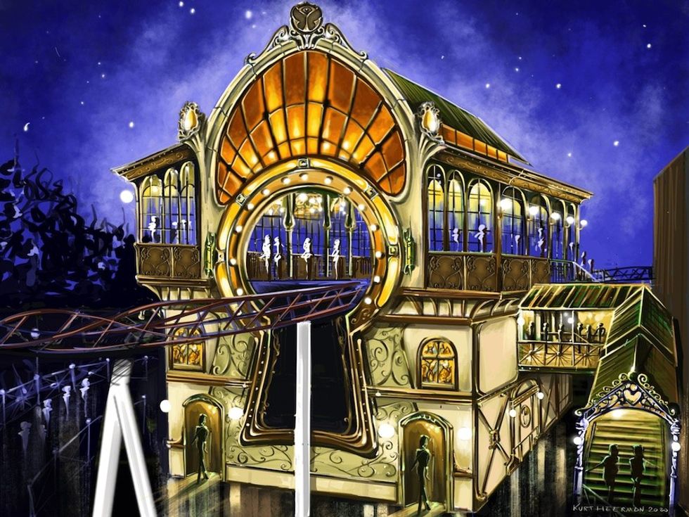 Plopsaland De Panne_The_Ride_to_Happiness_by_Tomorrowland_station