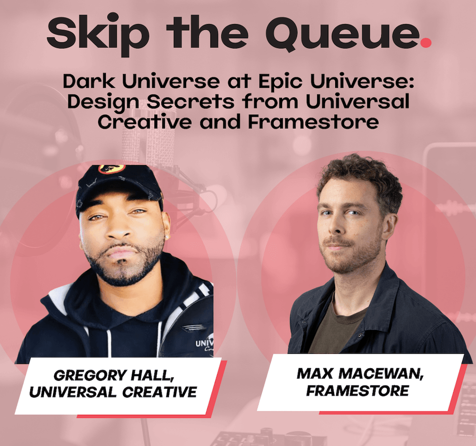 Podcast promo: "Skip the Queue" with Gregory Hall and Max Macewan from Universal Creative.