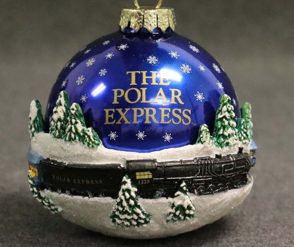 Polar Express Glass Ornament