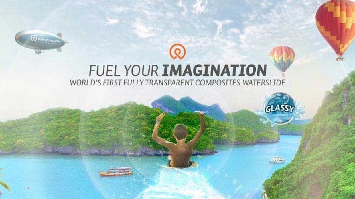 Polin Waterparks creates Glassy world's first fully transparent waterslide