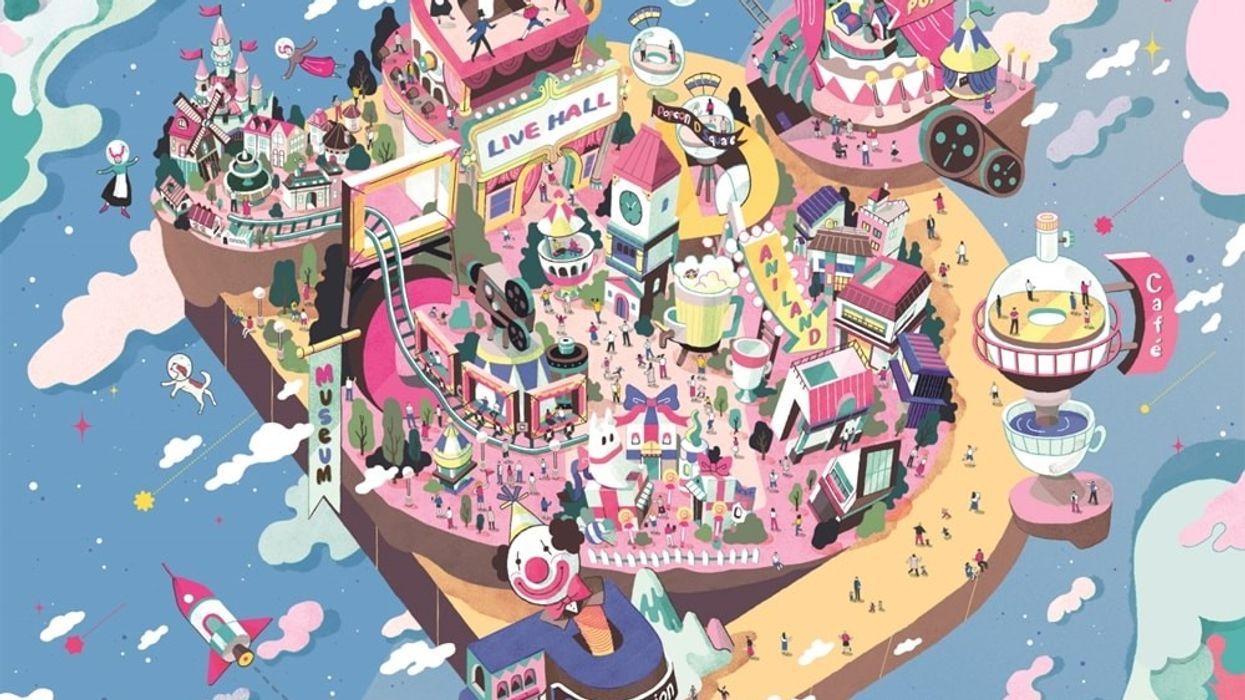 Popcorn D-Square. Animation theme park. Hyduai Development Company. Daewon Media. Seoul.