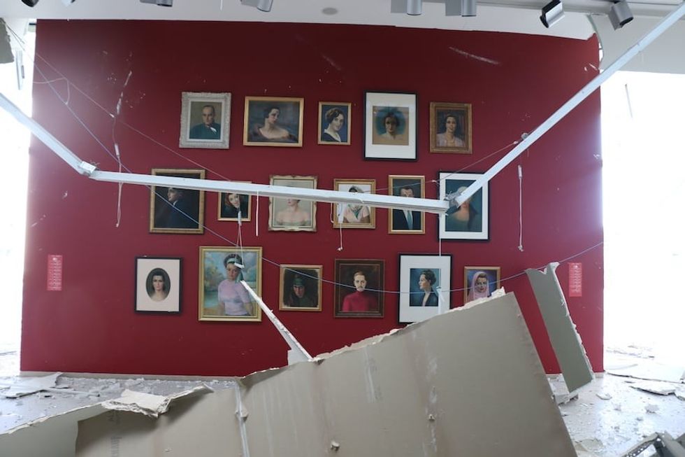 portaits at the sursock after the blast zeina arida