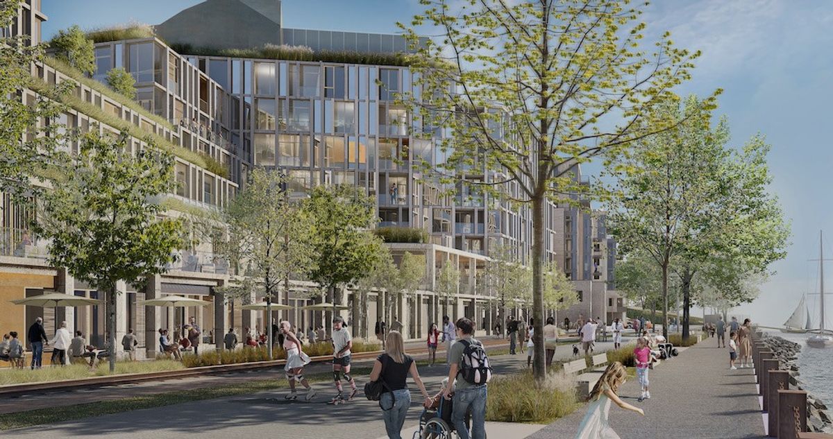Portland Foreside rendering along Casco Bay