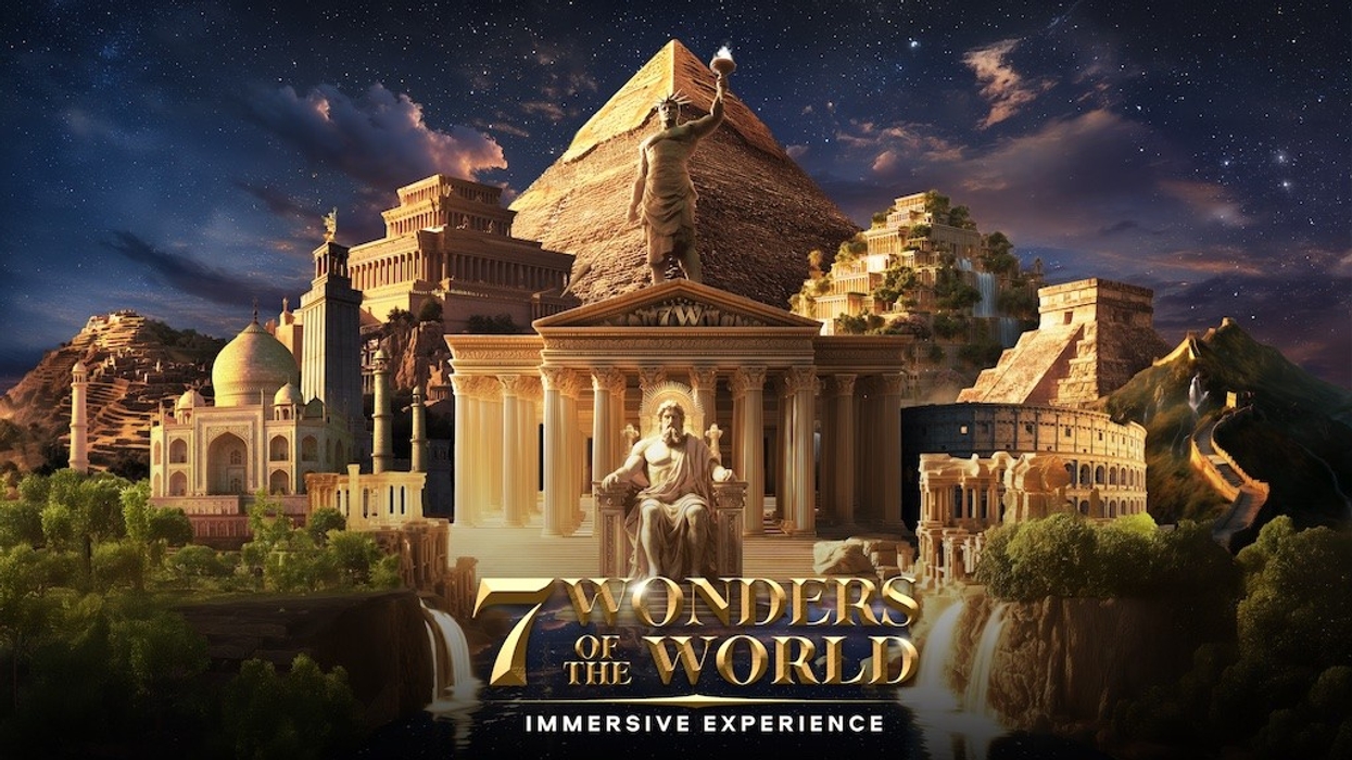 Poster for 7 Wonders of the World exhibition by Exhibition Hub