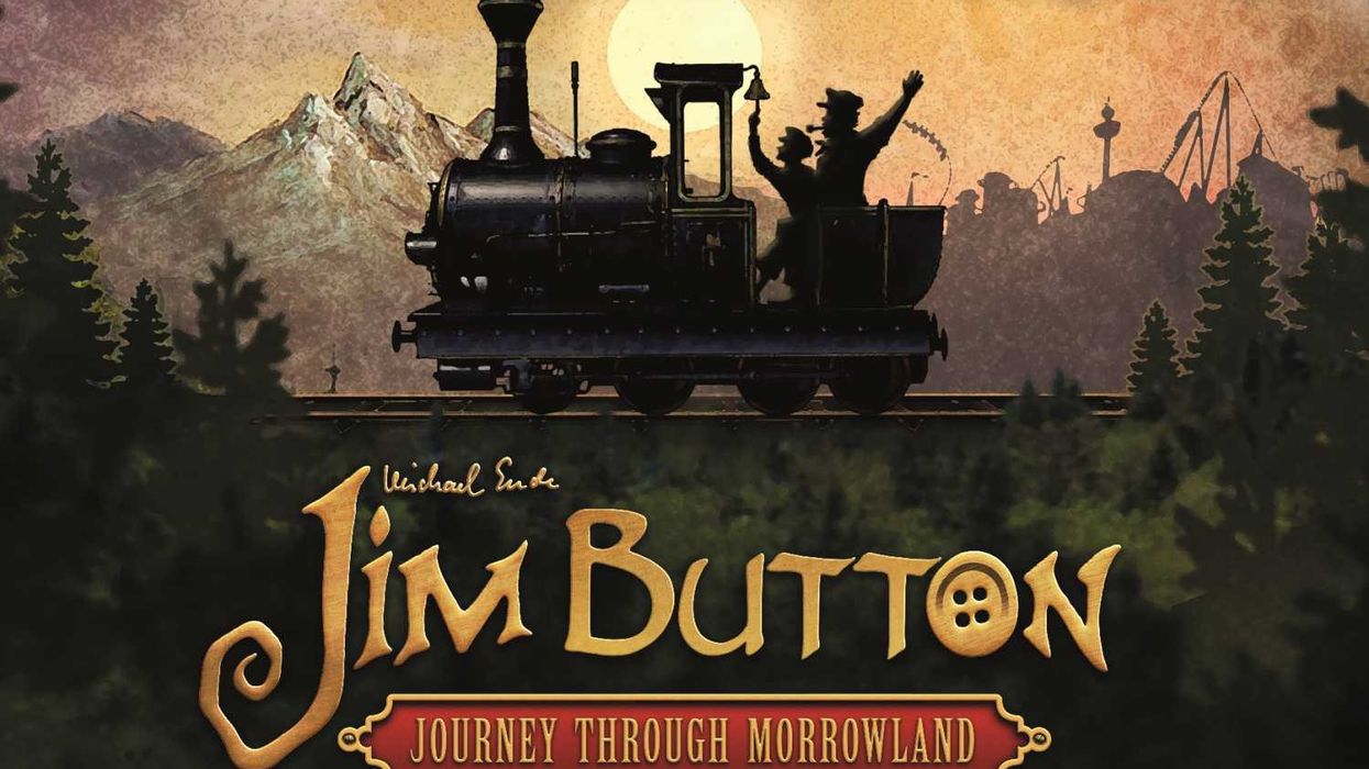 poster for jim button train ride through morrowland in europa park author michael ende