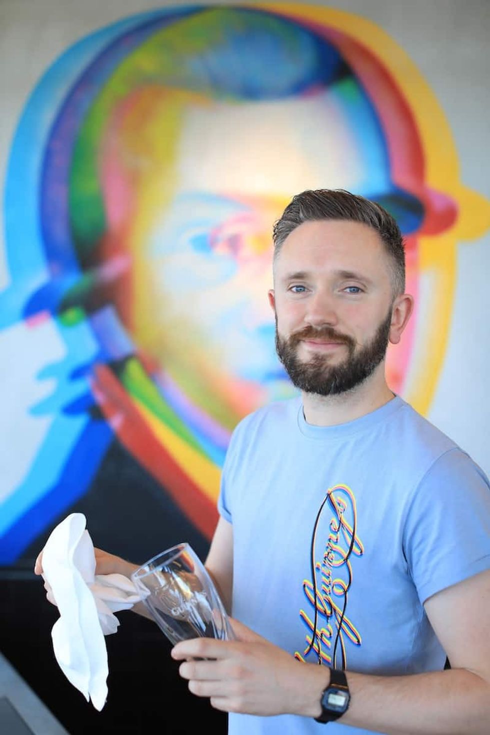 Pouring pints at the Guinness Storehouse