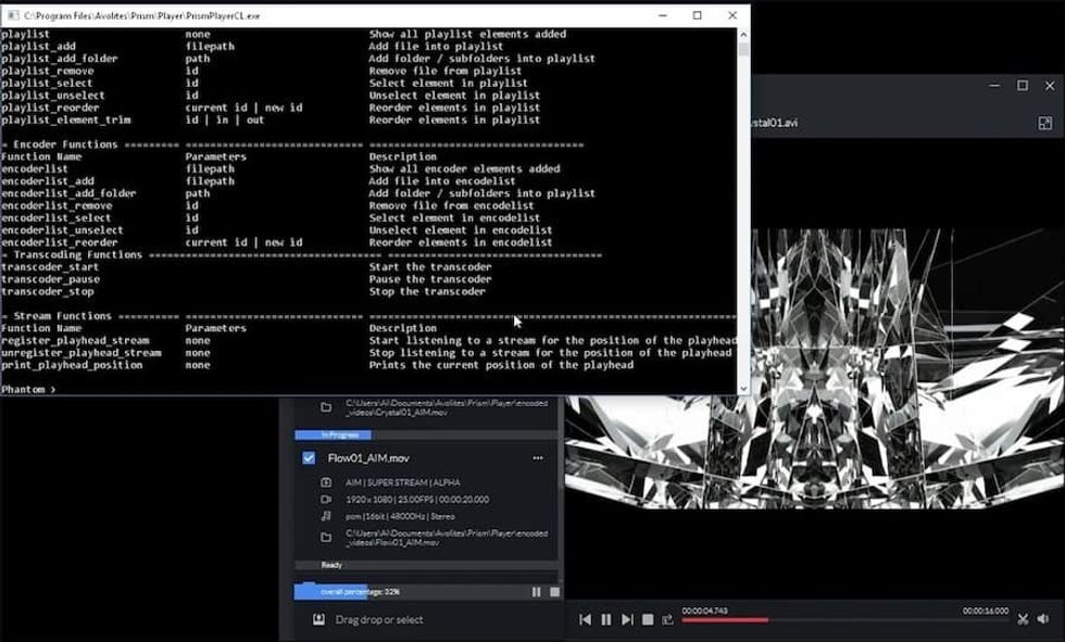 Prism Player commands Avolites