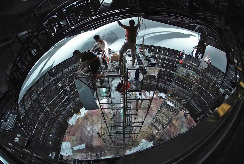 project syntropy Hengdian Dome Aufbau